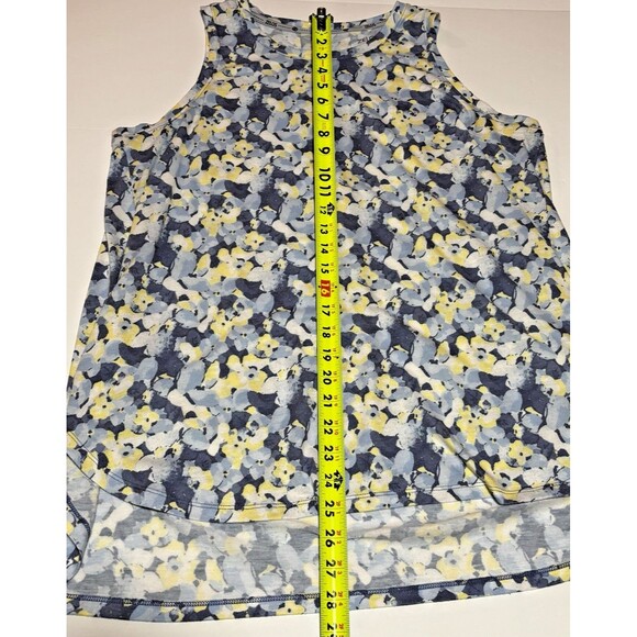 Zelos Geometric Print Shirt Tank Women's Size 1X Blue White Yellow Activewear - Picture 6 of 6